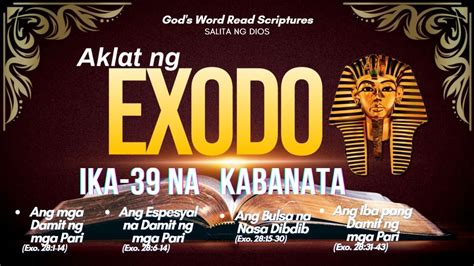 EXODO 39 Ang Mga Damit Ng Mga Pari YouTube