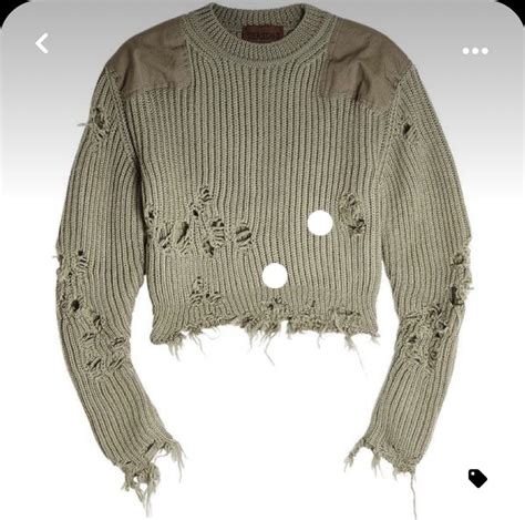 Pin By Coil On Fw21 Ripped Sweater Cropped Knit Sweater Ripped Shirts