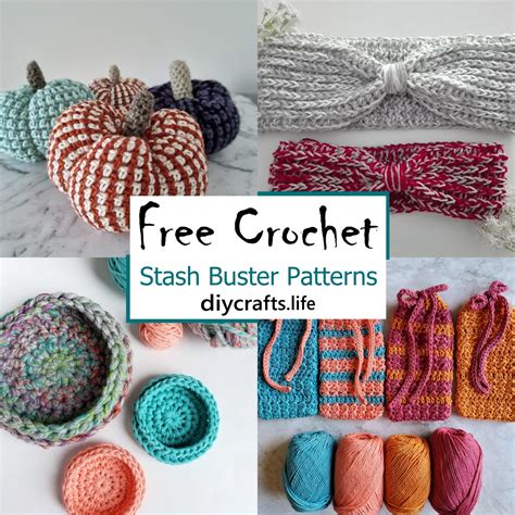 Crochet Stash Buster Patterns For Left Over Yarn Diy Crafts