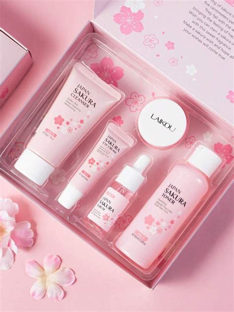 Pcs Sakura Cleanser Serum Eye Cream Essence Cream Toner Set