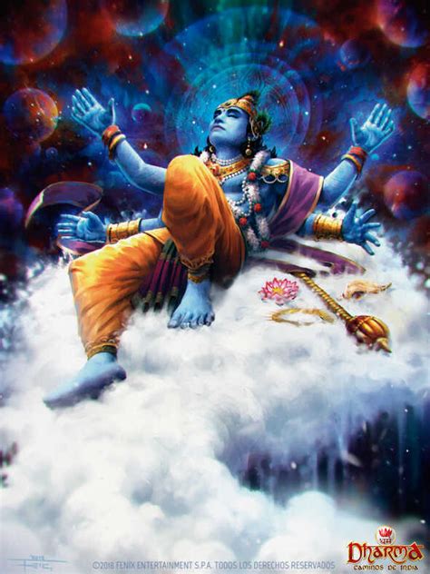 Hindu God Vishnu In A Generative Ai Universe Stock Photo 22188983