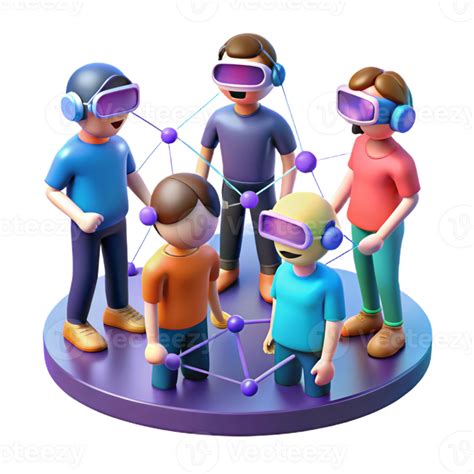 wonderful minimalist beautiful rustic A group of people wearing virtual