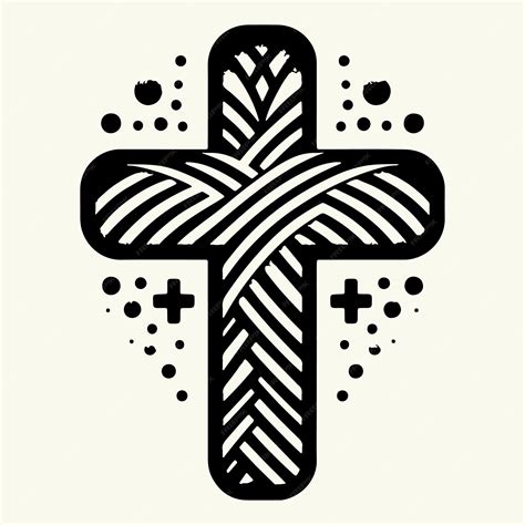 Christians Cross Silhouette Vector Illustration Premium Ai Generated