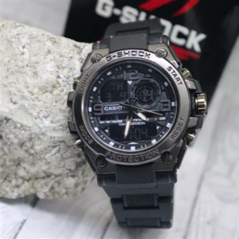 Jual Jam Tangan Pria G Shock Metal Gst Bahan Mika Premium Shopee