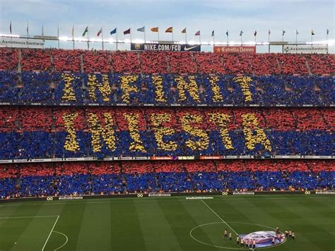 Infinit Iniesta FCB FC Barcelona Barça Iniesta plays his last game at ...