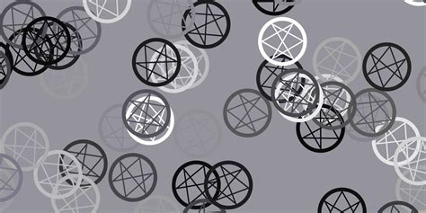 Light Gray vector background with occult symbols. 5917007 Vector Art at ...