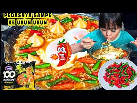 PEDAS MENYIKSAMUKBANG MIE GAGA 100 EKSTRA PEDAS FULL CABE RAWIT