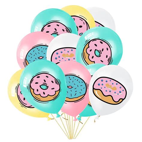 Bal Es De L Tex Do Tema Donut Happy Birthday Party Decora Es Do