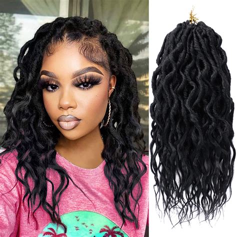 Faux Locs Crochet Hair 12 Inch 6 Packs Goddess Locs Crochet Hair For Women Soft Locs Pre Looped