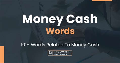 Money Cash Words 101 Words Related To Money Cash