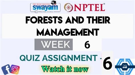 Forests And Their Management Week 6 Quiz Answer Solution 2024 NPTEL