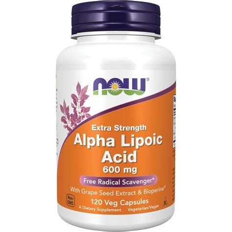 NOW Foods Extra Strength Alpha Lipoic Acid 120 Veg Caps - Swanson ...