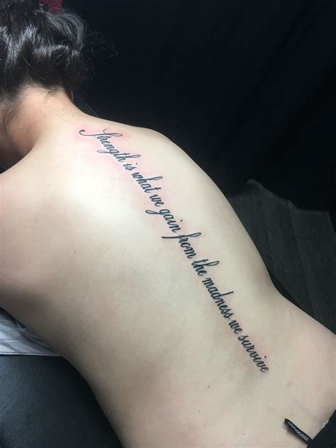 Spine Tattoo Quotes Girl Spine Tattoos Girl Thigh Tattoos Chest