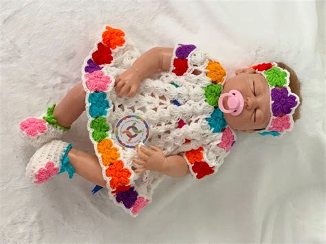 Rainbow Baby dress Rainbow Baby Outfits Crochet Baby Dress | Etsy