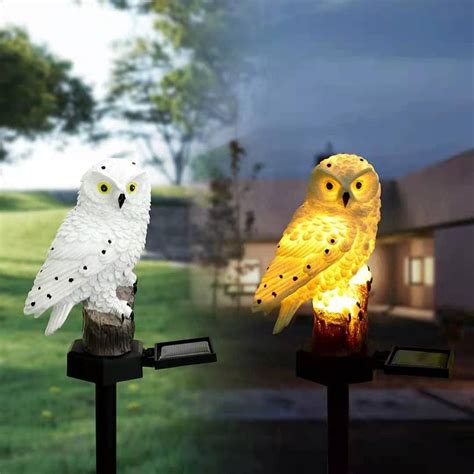 Owl Solar Powered Outdoor Led Garden Light Bird Stake Garden Decoration