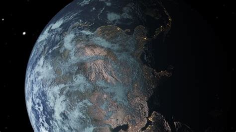 planet earth space slow circulation stock footage video  royalty