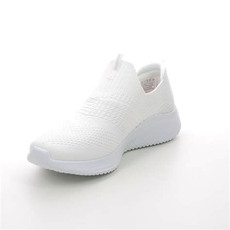 Skechers Ultra Flex 30 Wht White Womens Trainers 149855