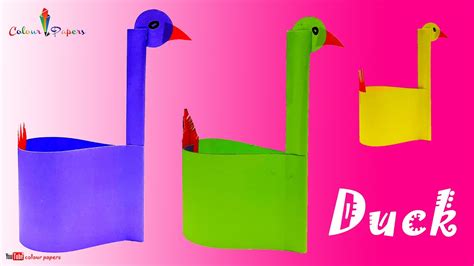 Origami Duck tutorial | DIY Paper Crafts duck with Colour Papers - YouTube