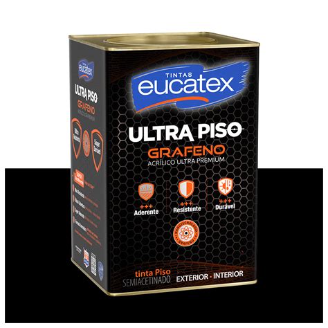 Tinta Acrílica Premium Ultra Piso Grafeno 18 Litros Preto Semi