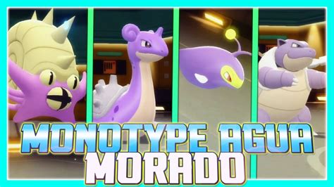 Monotype Agua De Pok Mon Shinys Morados Y Sale Un Combate Antol Gico