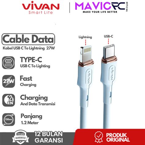 Jual Vivan Vscl S Kabel Cable Data Charging Type C To Lightning