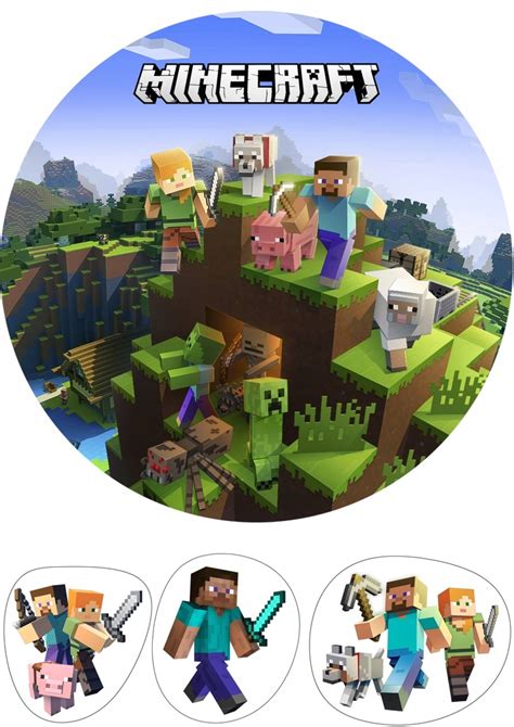 Opłatek na tort GRUBY PREMIUM Minecraft bonus 7546453048 oficjalne