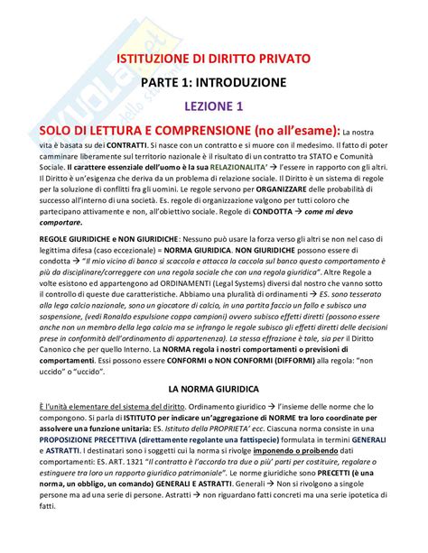 Riassunto Di Diritto Privato Completo