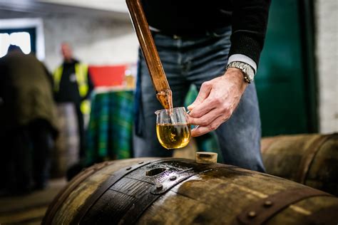 Whisky Sample Being Drawn From A Cask - Braeburn Whisky