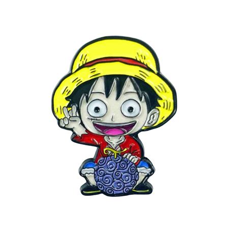 One Piece Chibi Luffy Devil Fruit Enamel Pin Distinct Pins