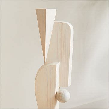 Geometric Wood Floor Sculptures | West Elm