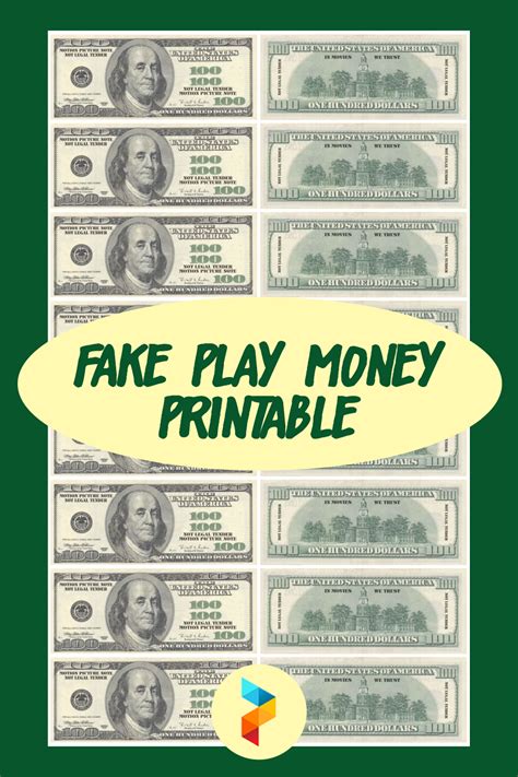 Fake Play Money - 10 Free PDF Printables | Printablee