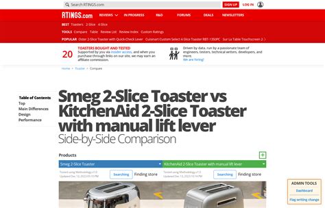 Toaster Side-by-Side Comparison Tool - RTINGS.com