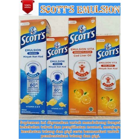 Jual Bpom Scotts Emulsion Ml Original Scotts Vita Orange