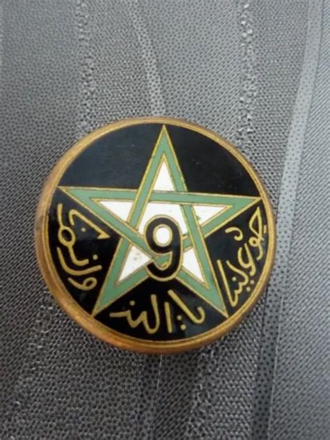 ORIGINAL MILITAIRE INSIGNE 9 Regiment De Tirailleurs Marocains Drago