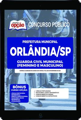 Apostila Prefeitura de Orlândia PDF Guarda Civil Municipal 2023