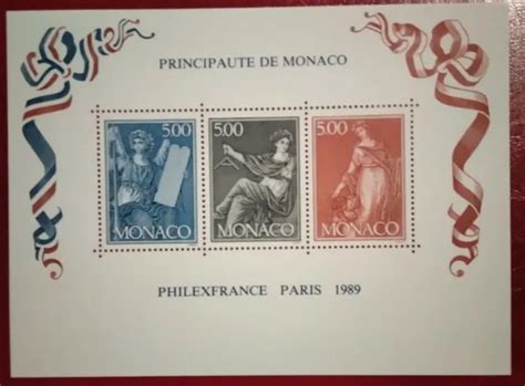 TIMBRE MONACO NEUF 1989 BLOC FEUILLET N47 LUXE RefA36 EUR 3 00