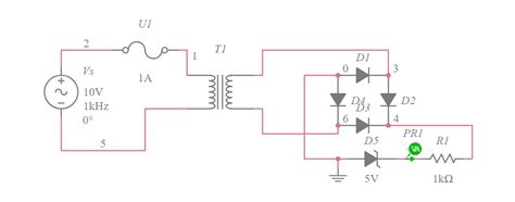 Copy Of Circuito Rectificador De Onda Completa Con Diodo Zener