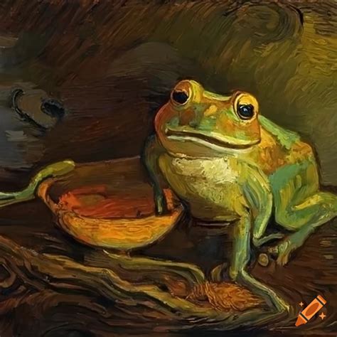 Frog In A Van Gogh Painting