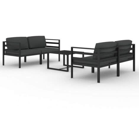 Tlg Garten Lounge Set Mit Kissen Aluminium Anthrazit Garten Lounge