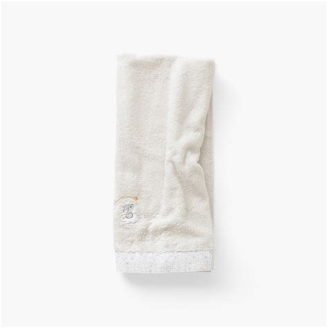 Serviette De Toilette Coton Bio Illumine Craie Carr Blanc