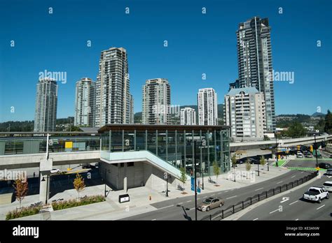 Condominium Towers And Lincoln Skytrain Station Coquitlam Bc Canada