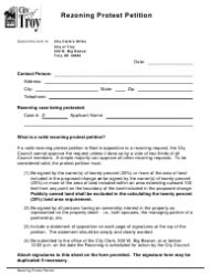 City Of Troy Michigan Rezoning Protest Petition Fill Out Sign