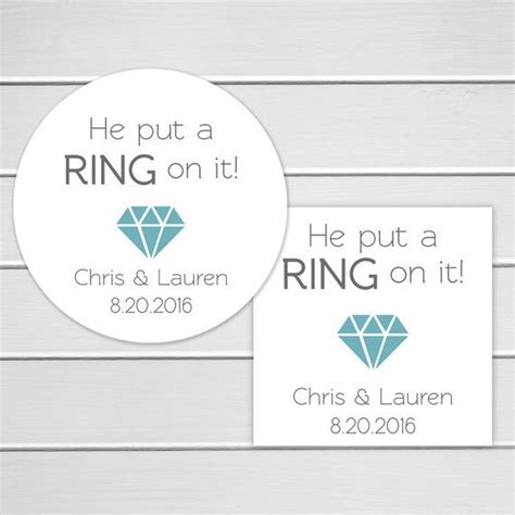 Engagement Stickers, Engagement Party Favor Sticker, Wedding Stickers ...