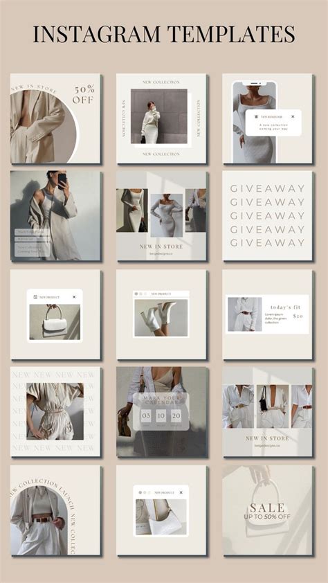 Clothing Business Instagram Posts Online Shop Canva Templates E