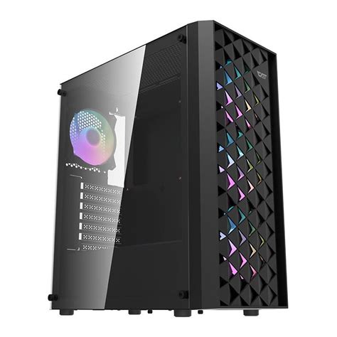 Gabinete Gamer Aigo DarkFlash DK351 RGB Mid Tower Lateral De Vidro