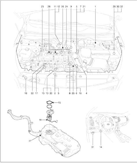 Kia Sportage SL Components And Components Location Engine Control