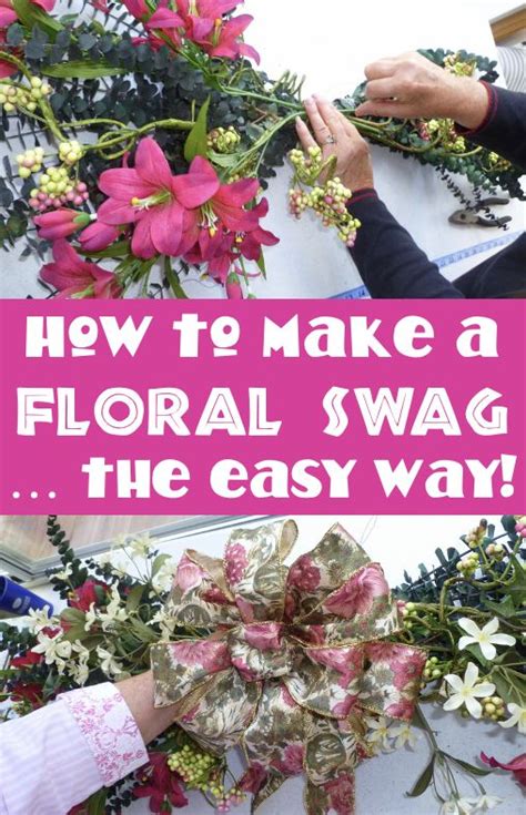 Diy Floral Swag Tutorial With Dried Or Silk Flowers Floral Swag