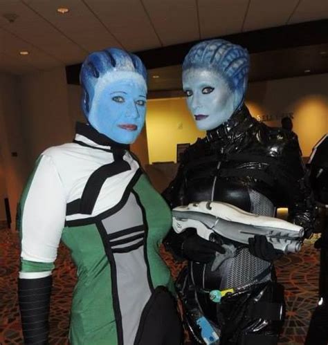 Me As Liara From Mass Effect My Friend Rana The Face Of Samara And Morinth In Her Morinth