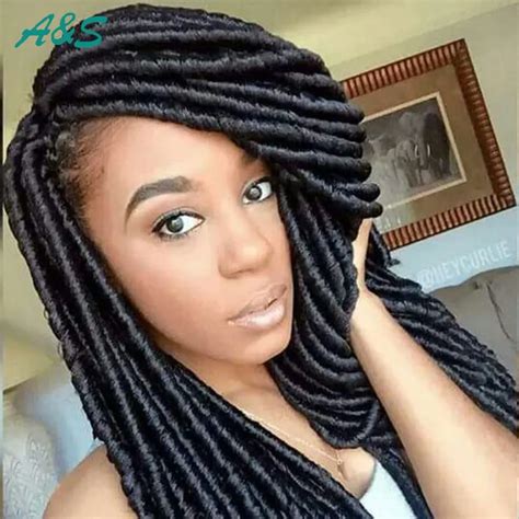 Full Crochet Braids Crochet Hair Extensions Faux Locs 24roots 100g Pack Multi Colors Havana