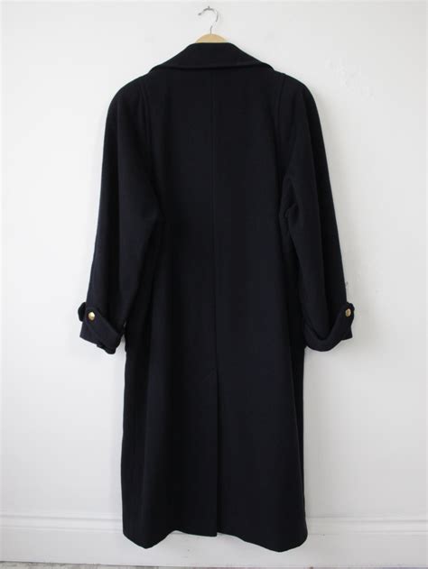 Windsmoor Navy Military Style Wool Cashmere Blend Coat Lila